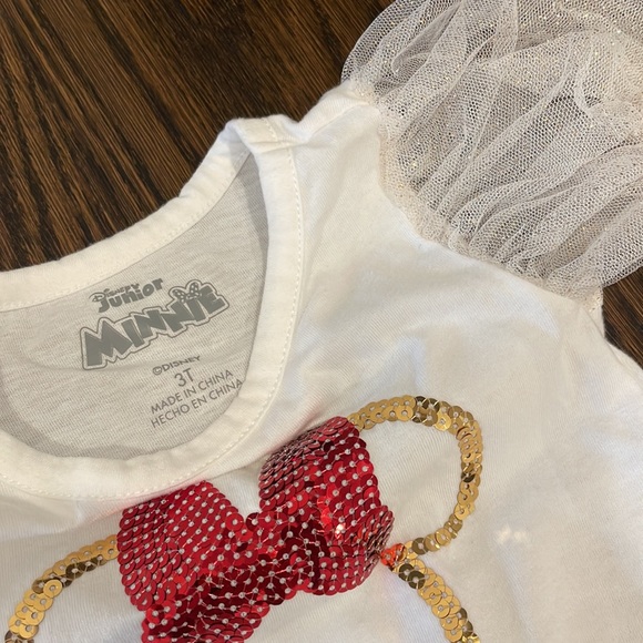 Minnie Mouse Sequin Sparkle Tulle Tutu Skirt Set 3t - Picture 2 of 3
